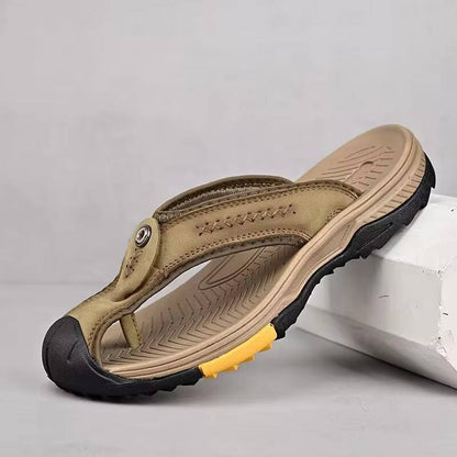 Belro men's water-resistant lightweight toe flip flops, casual footwear with supportive thong design and textured sole.