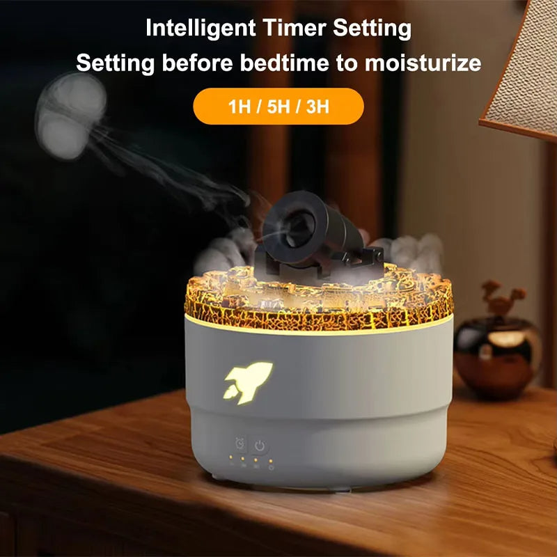 Belro volcanic crack light cannon humidifier with a sleek design and glowing volcanic crack detail for health and beauty use