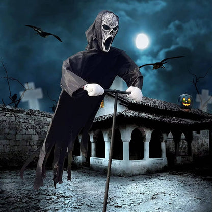 Belro outdoor Halloween decoration with spooky ghost and pumpkin figures for Halloween home decor.