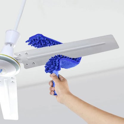 Belro ceiling fan cleaner in use, designed for outdoor ceiling fans, with a long handle for easy dusting and cleaning.