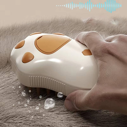 Belro dog brush with steam for grooming, showing the brush and steam feature for effective pet hair care.