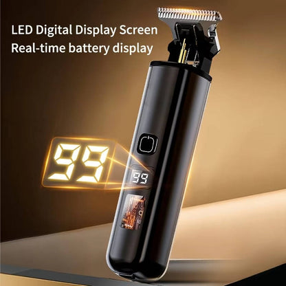 Belro cordless professional hair clippers with attachment guards and ergonomic design, ideal for precise hair trimming.