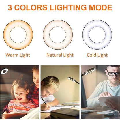 Belro clamp-on desk lamp with flexible 360° rotation and eye-friendly LED lighting for workspace illumination.