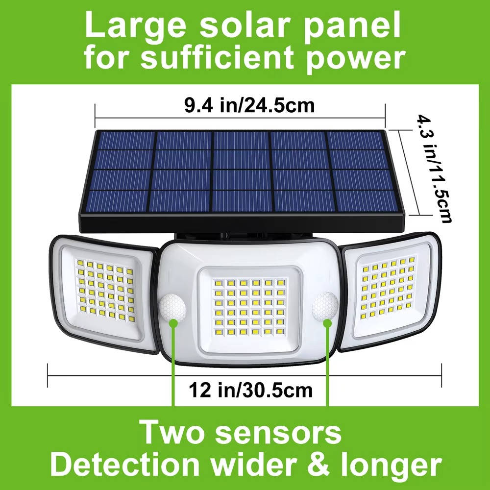 Belro solar powered flood lights with motion sensor for outdoor home and garden illumination, weather-resistant and energy-efficient.