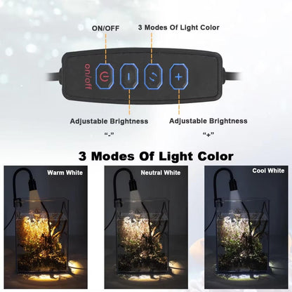 Belro LED light for fish tank, aquarium lighting with adjustable brightness and waterproof design for pet fish and aquatic plants.