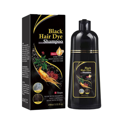 Belro black hair shampoo dye bottle, healthy hair care product for vibrant black hair color application