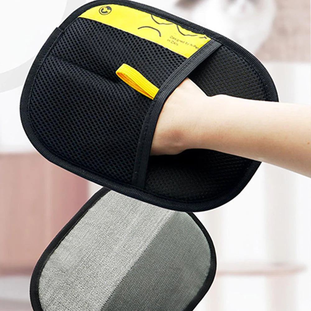 Belro double-sided grooming gloves pet hair remover with textured surface for effective pet hair removal and grooming.