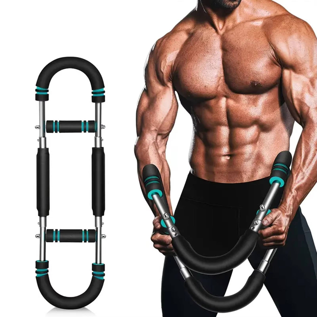 Belro arm trainer home machine and chest expander for men, featuring resistance bands for upper body workout.
