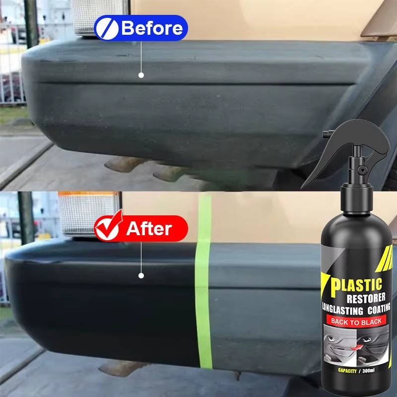 Belro Car Plastic Restorer bottle showing the product label and applicator tip, designed for restoring car plastic surfaces.