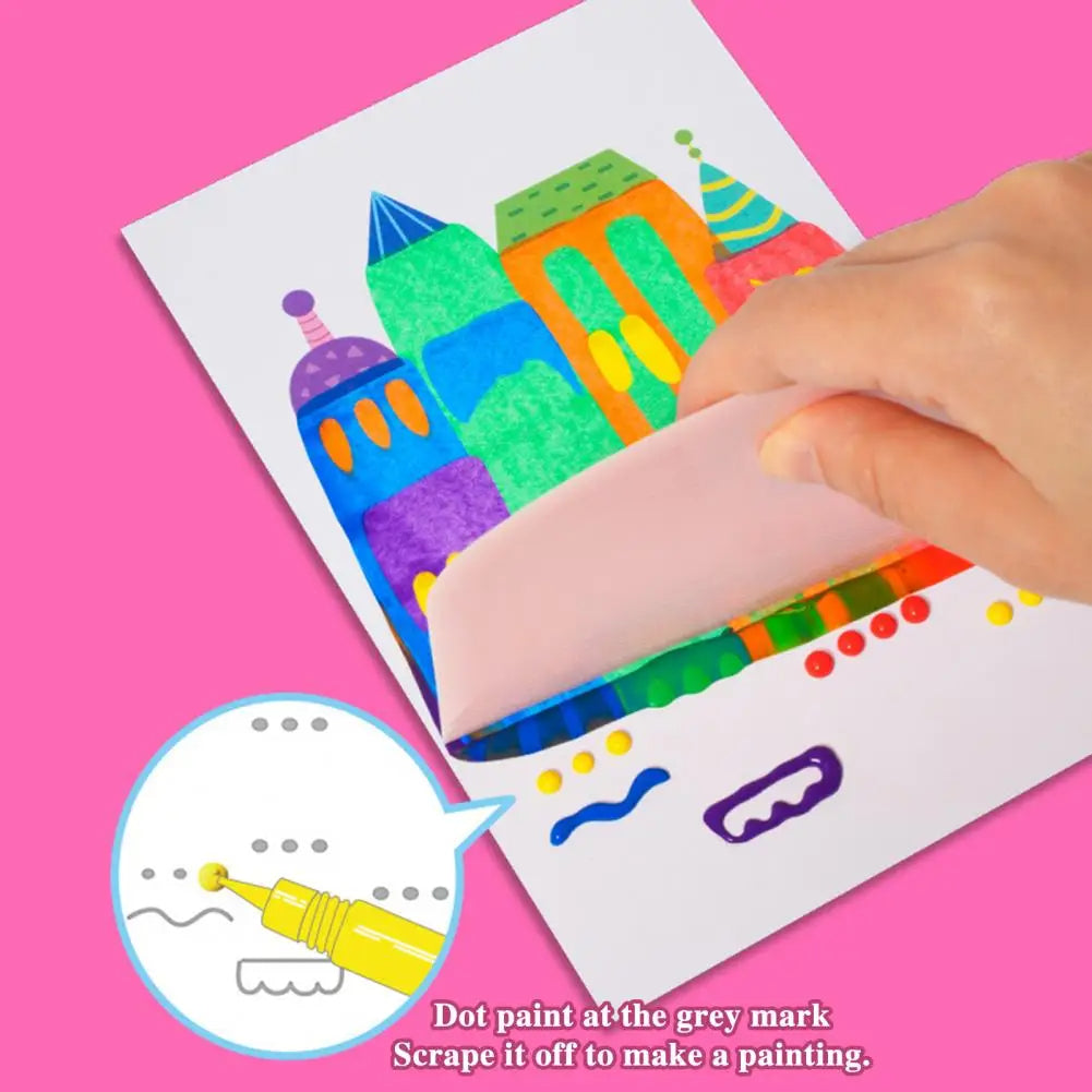 Kids Squeegee Art Kit by Belro featuring colorful squeegees and craft tools for creative art projects.