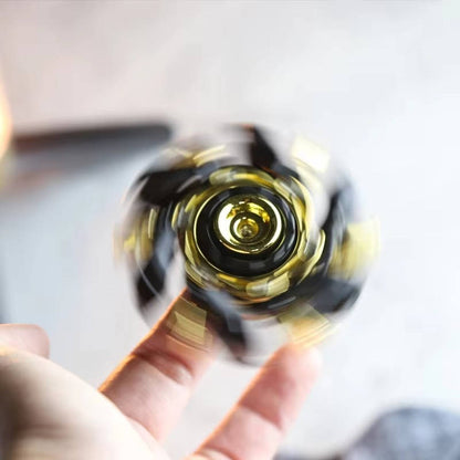 Belro metal fidget spinner showing a sleek, silver design with three rotating arms, used as a stress-relief toy in the Toys & Games category.