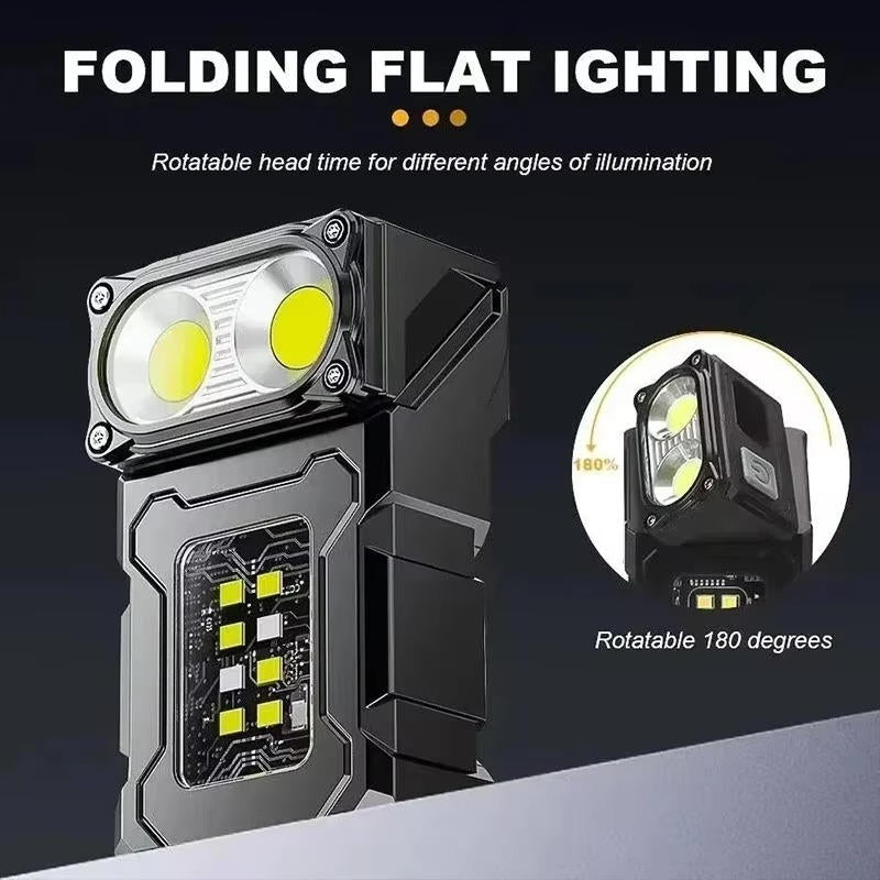 Belro pocket flashlight in black, compact and portable LED flashlight with textured grip for easy handling.