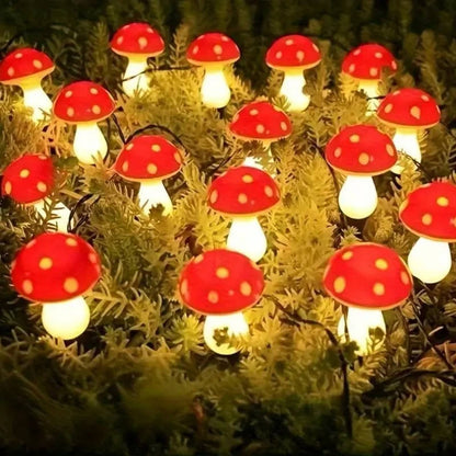 Belro LED solar outdoor decorative lights hanging from an umbrella, providing ambient illumination for outdoor patio or garden areas.
