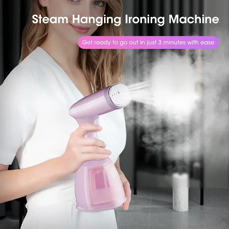 Belro handheld clothes steamer for men, compact and portable, with a sleek design for quick fabric steaming.