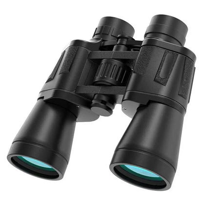 Belro long range binoculars for electronics and cameras, showing detailed lenses and sturdy black design for outdoor viewing.