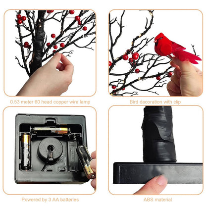 Belro glowing tree decorative night light with illuminated branches, perfect for ambient lighting and home decor.