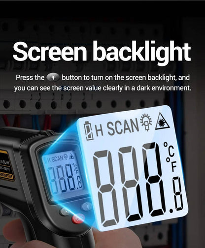 Belro Infrared Laser Thermometer All In One, handheld medical device with digital display for quick temperature readings