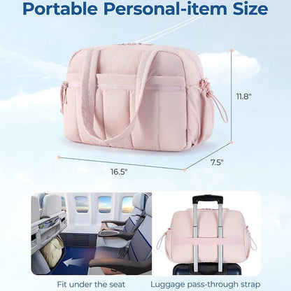 Belro toiletry bag for women, compact and stylish luggage organizer with multiple compartments for travel essentials.