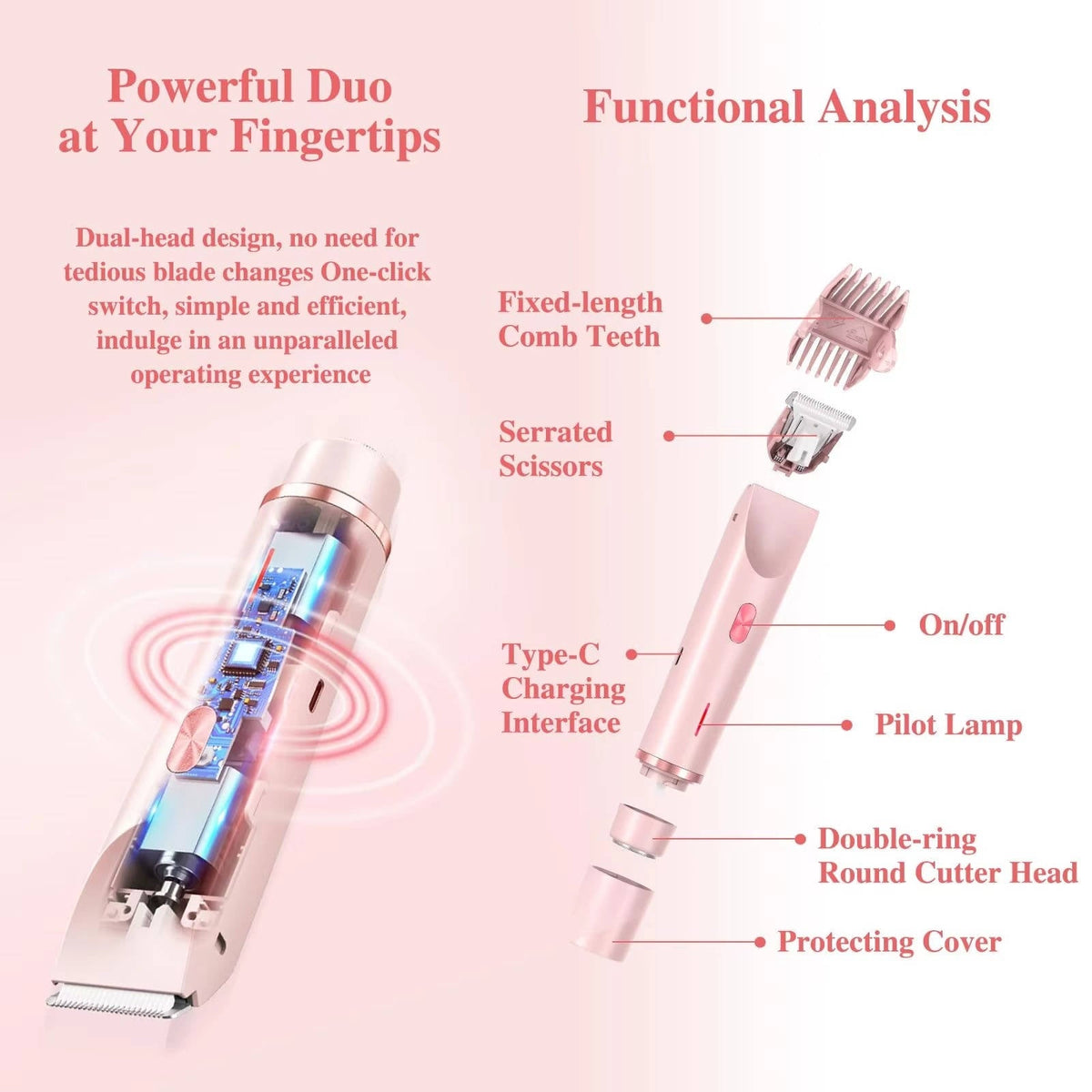 Belro painless bikini hair trimmer for women, compact health and beauty device with a sleek design for easy hair removal.