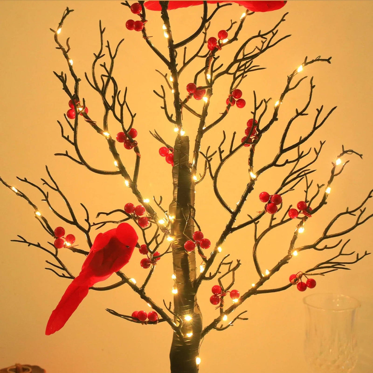 Belro glowing decorative tree night light with illuminated branches, perfect for ambient lighting and adding a modern touch to any space.