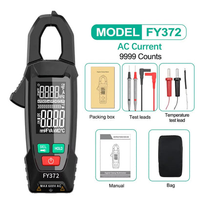 Belro AC DC clamp electric meter device for measuring electrical current in electronics applications