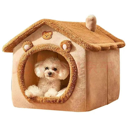 Belro indoor cat house with cozy entrance, soft plush interior, and modern design for comfortable pet shelter in home and garden.