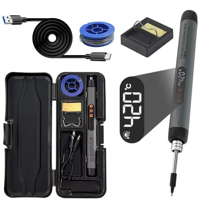 Belro digital electric soldering iron set with various tips and tools for electronics repair and soldering projects.