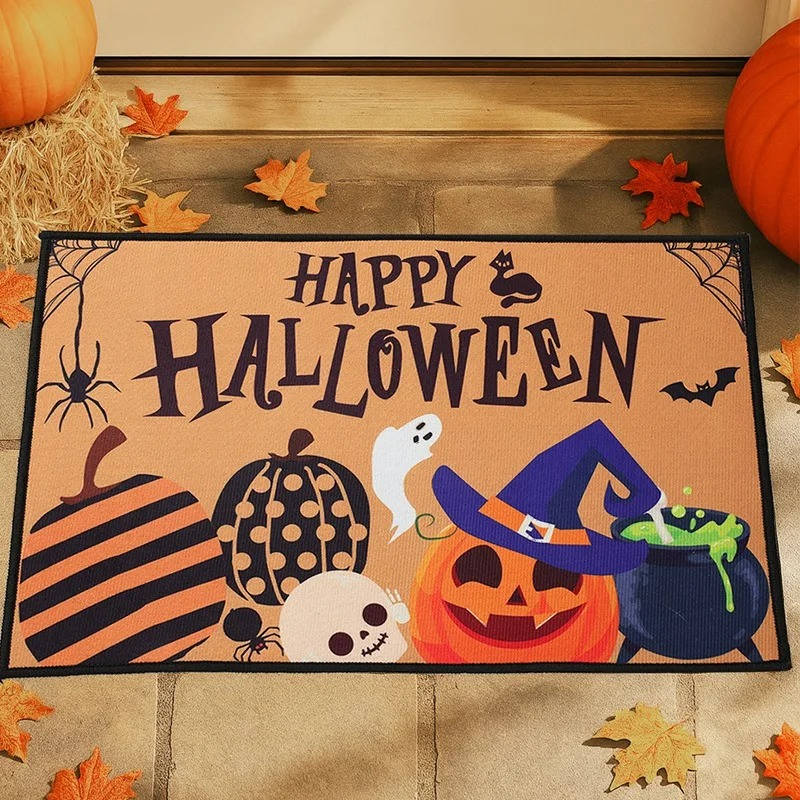 Belro Halloween doormat with spooky design, perfect for seasonal home decor, made of durable material for outdoor use.