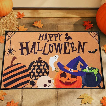 Belro Halloween doormat with spooky design, perfect for seasonal home decor, made of durable material for outdoor use.