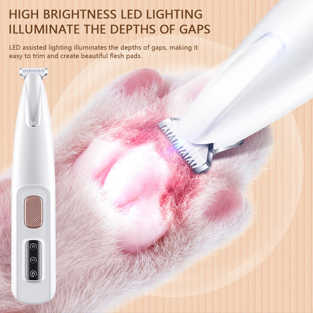Belro portable dog paw hair trimmer accessory showing compact design and grooming blades for pet paw hair trimming.