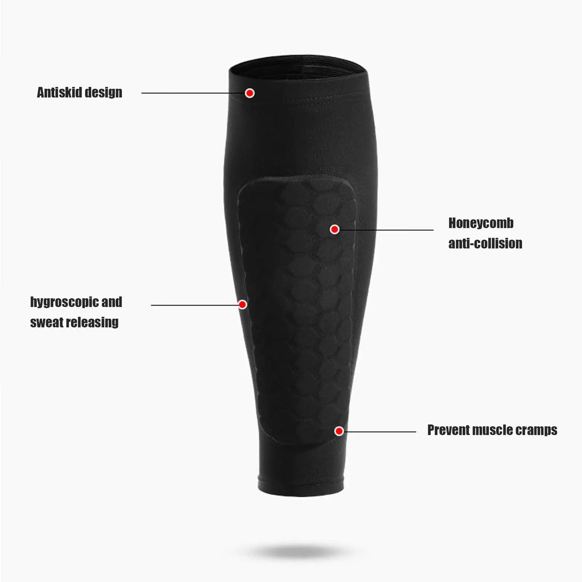 Pair of Belro honeycomb soccer shin guards designed for sports protection, showing the textured honeycomb pattern and secure straps.