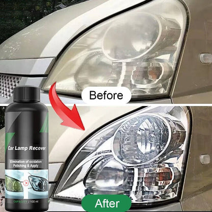 Belro headlight lens restoration kit set of 2 for home and garden decor, showing cleaning tools and restored lenses.