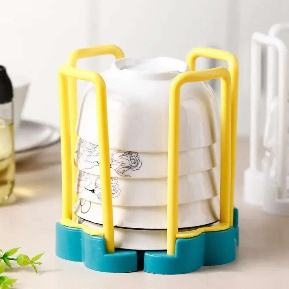 Belro adjustable bowl drain rack for kitchen, featuring a sturdy metal design with draining slots for drying bowls.