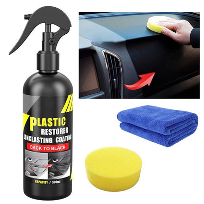 Belro Car Plastic Restorer bottle for home and garden decor, showing the product container and label on a white background.