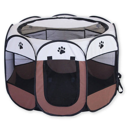 Belro cat and small dog tent for indoor and outdoor use, featuring a cozy, portable shelter with mesh sides and fabric roof.