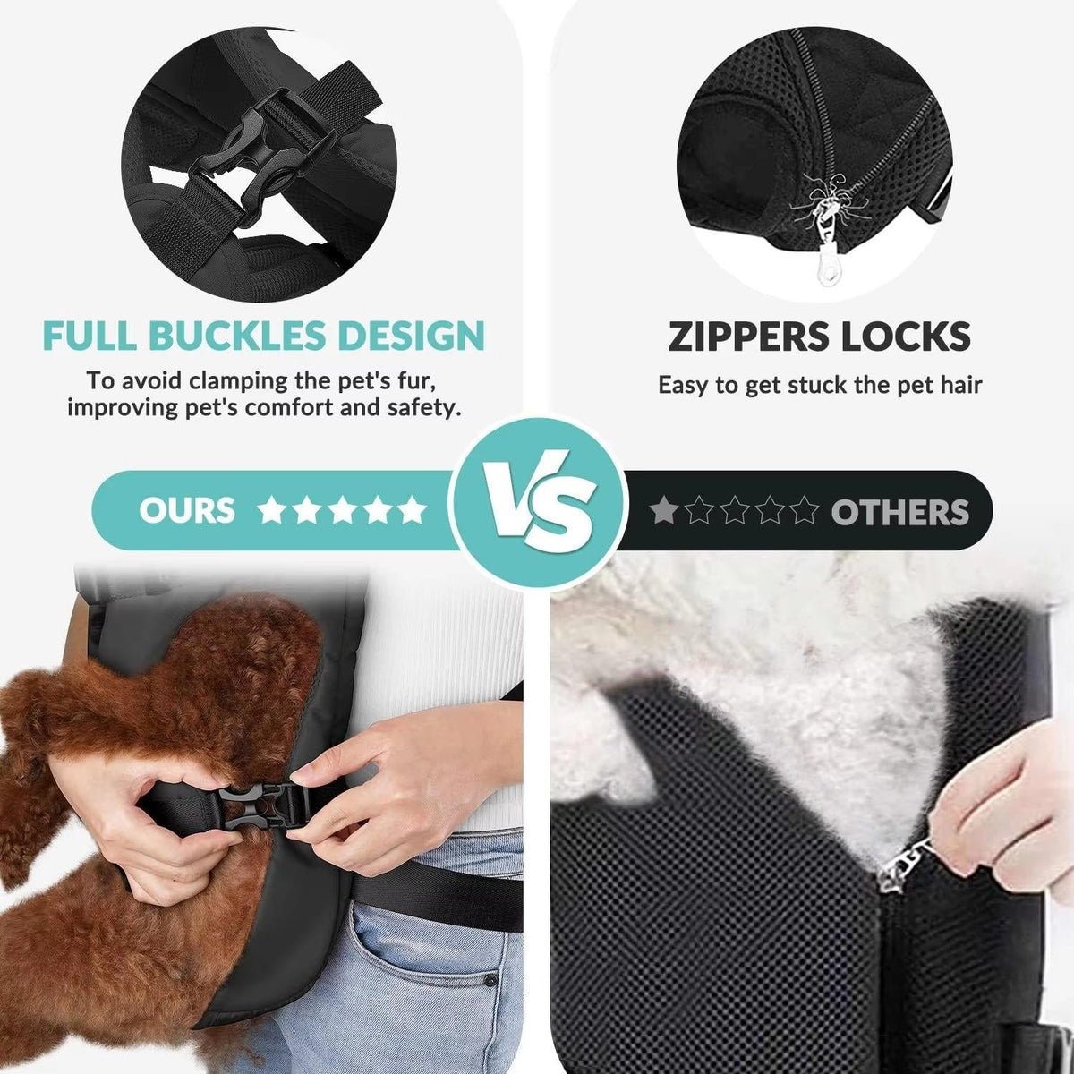 Belro dog carrying backpack from Bags & Luggage, designed for comfortable pet transport with breathable mesh and secure straps.