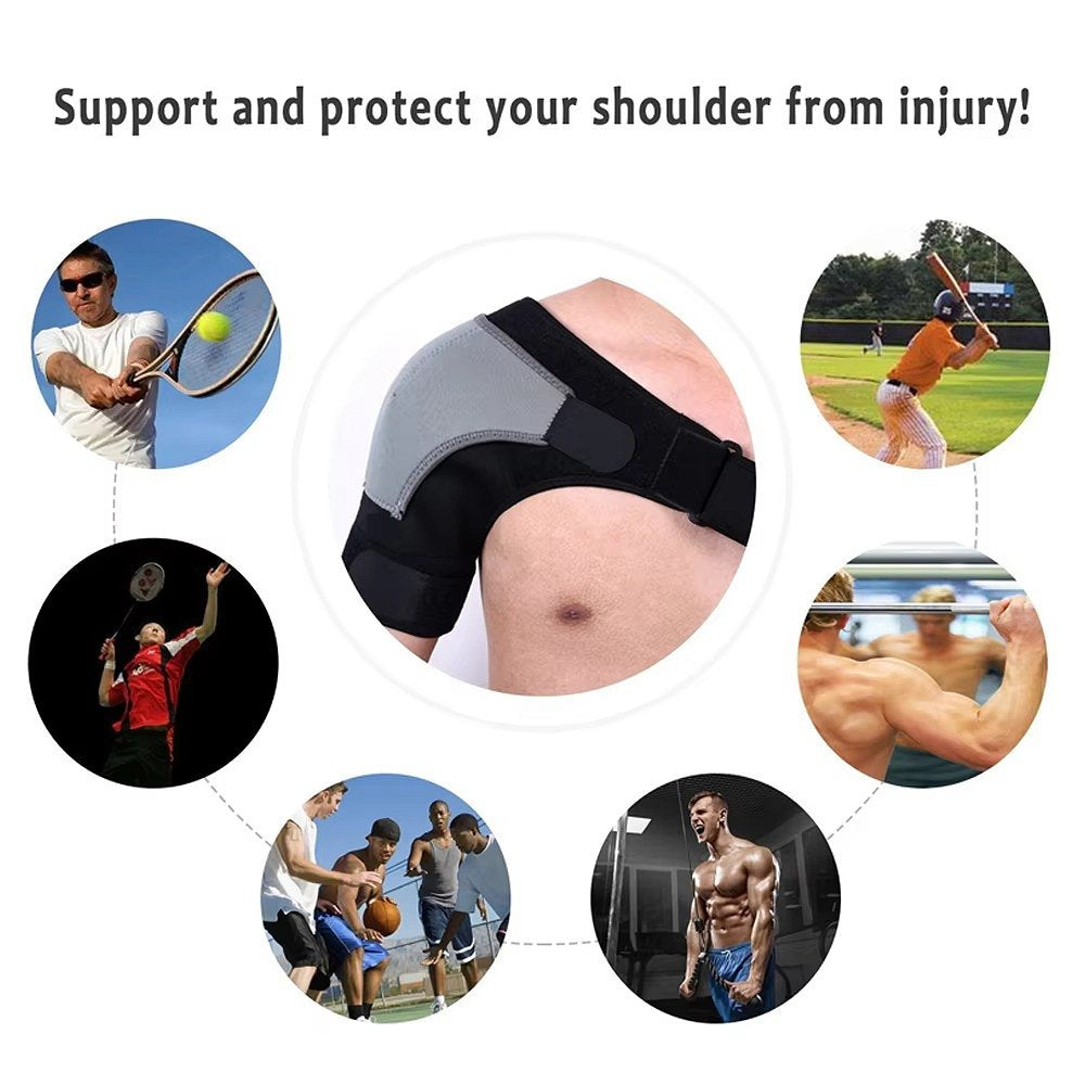 Belro shoulder brace for support and pain relief, made of breathable material, designed to fit comfortably around the shoulder.