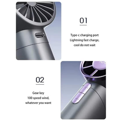 Belro portable hand-held fan for outdoor use, compact and lightweight for personal cooling in home and garden settings.