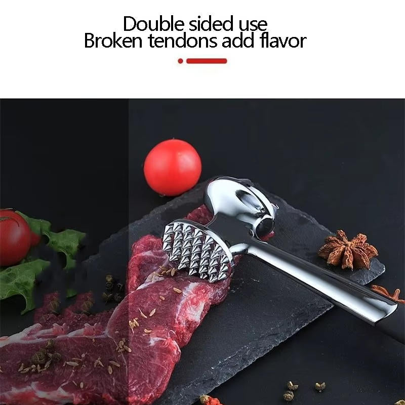 Belro meat pounder tool for kitchen and dining, stainless steel surface with textured pounding head for tenderizing meat.