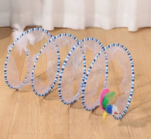 Belro cat hunting toys with colorful feathers and dangling strings for engaging feline play and exercise.