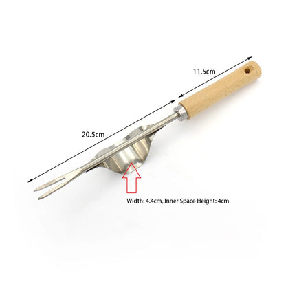 Belro V-Shaped Weed Puller Tool with long handle for easy garden weed removal in outdoor home and garden settings.