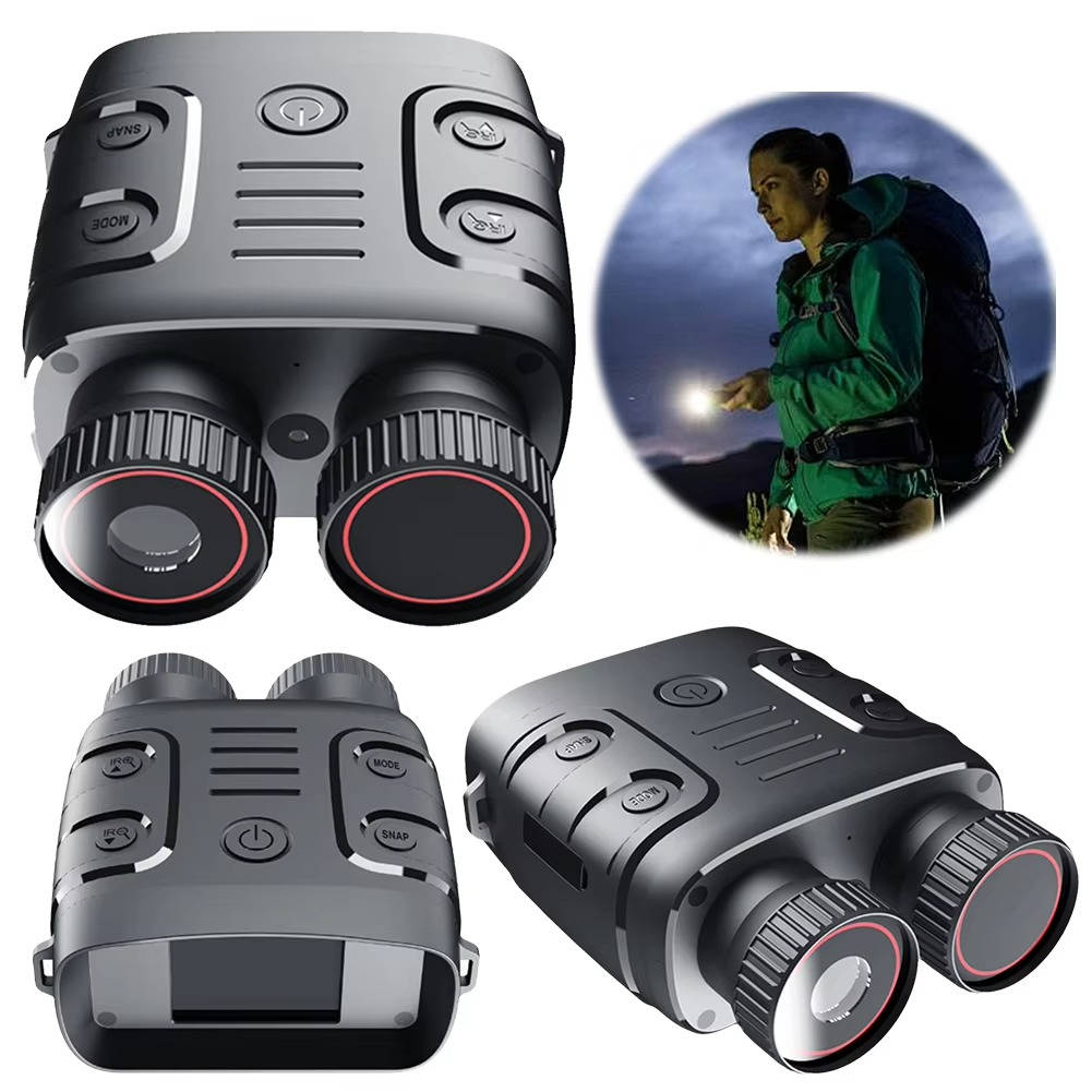 Belro night vision binoculars with trail camera features, compact electronic device for outdoor surveillance and wildlife observation.