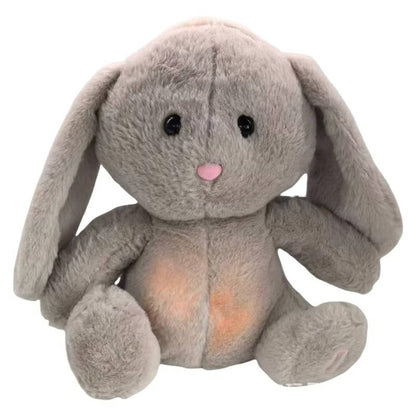 Belro Breathing Stuffed Animal Bunny in men's clothing, soft plush toy with detailed bunny features and realistic breathing design.