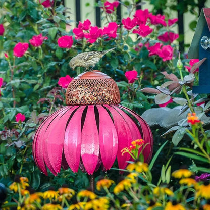 Belro outdoor flower bird feeder with vibrant floral design, perfect for garden decor and attracting birds to your outdoor space.
