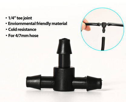 Belro drip irrigation system with automatic timer, showing hoses and control unit for efficient garden watering.