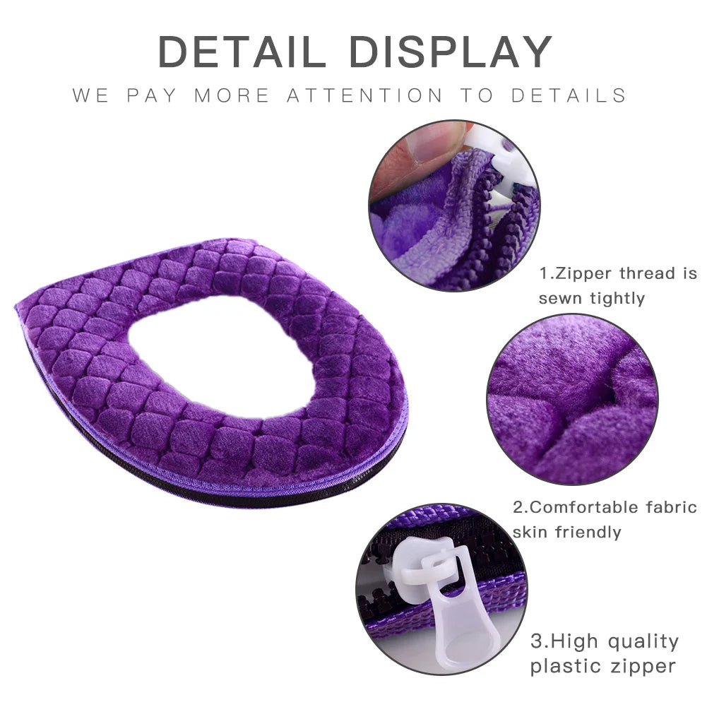 Belro bathroom toilet seat cover measuring 37x44cm, soft fabric with a cushioned surface for comfort and hygiene.