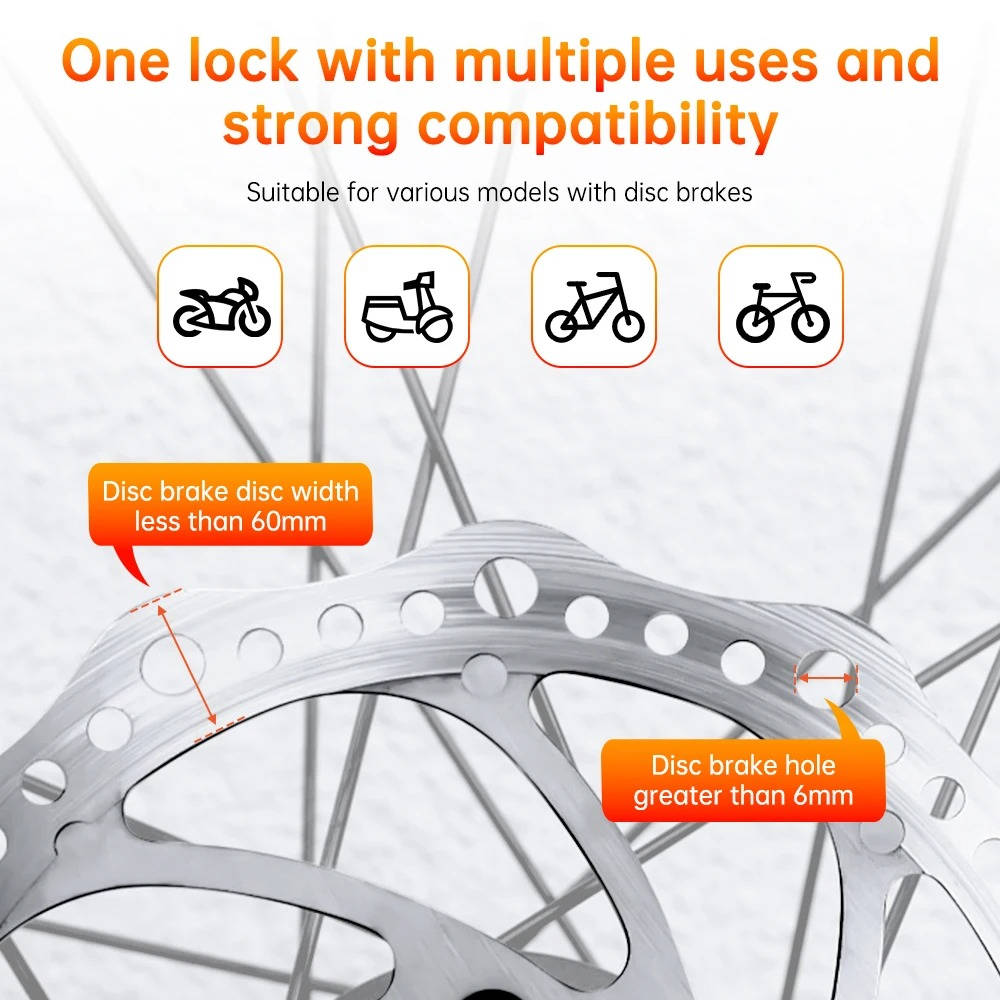 Belro motorcycle disc lock alarm with keypad and alert indicator, designed for secure bike protection outdoors.
