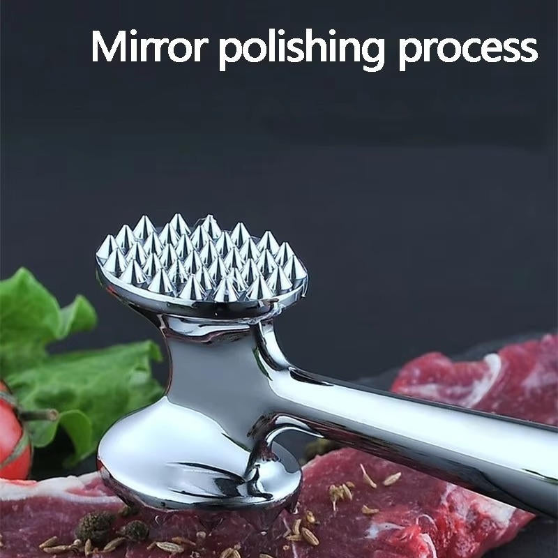 Belro meat pounder tool with wooden handle, suitable for tenderizing meat in kitchen and dining settings.