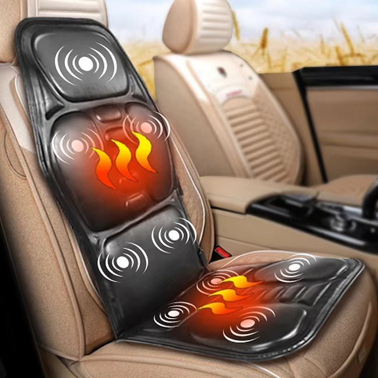 Belro shiatsu back massager showing ergonomic design with adjustable straps and multiple massage nodes for relaxation.