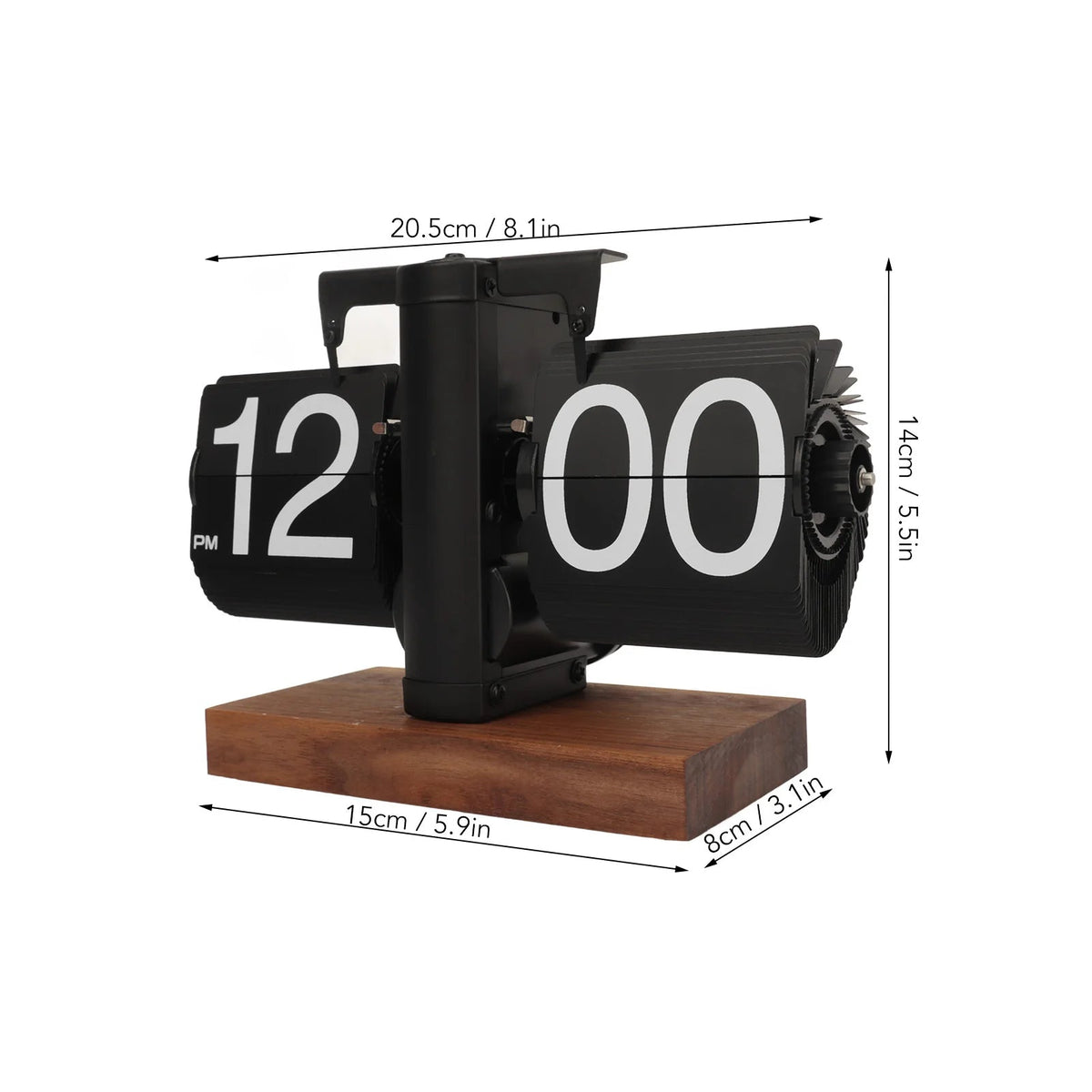 Belro retro flip clock on a desk, stylish home and office decoration piece with vintage design and bold numeric display.